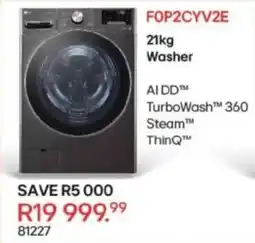 Hirsch's LG Washer offer