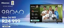 Hirsch's Hisense 98" QLED 4K TV offer