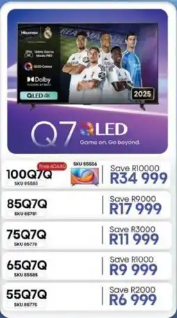 Hirsch's Hisense 55" Q7 QLED 4K TV offer