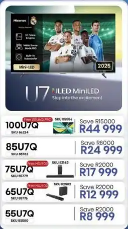 Hirsch's Hisense 55" U7 ULED Mini-LED TV offer