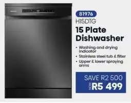 Hirsch's Hisense 15 Plate Dishwasher offer