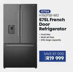Hirsch's Hisense French Door Refrigerator offer