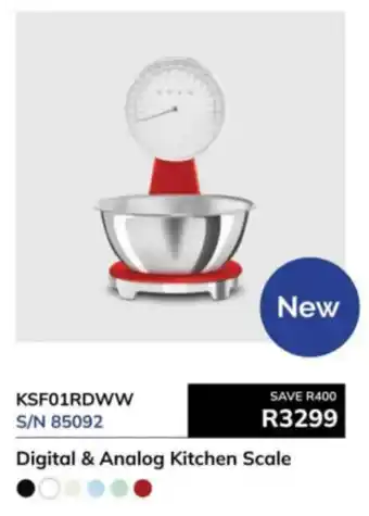 Hirsch's Smeg Digital & Analog Kitchen Scale offer