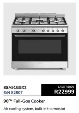 Hirsch's Smeg 90cm Full-Gas Cooker offer