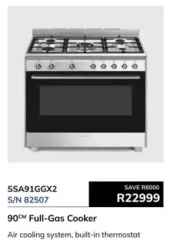 Hirsch's Smeg 90cm Full-Gas Cooker offer