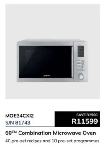 Hirsch's Smeg 60cm Combination Microwave Oven offer