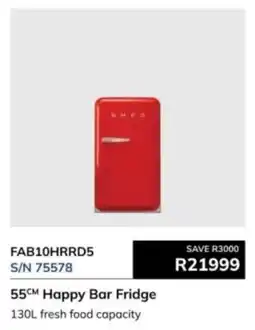 Hirsch's Smeg 55cm Happy Bar Fridge offer