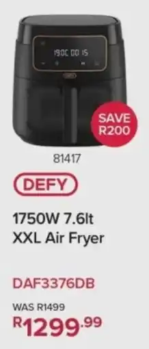 Hirsch's Defy 1750W XXL Air Fryer offer