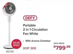 Hirsch's Defy Portable 2 in 1 Circulation Fan White offer