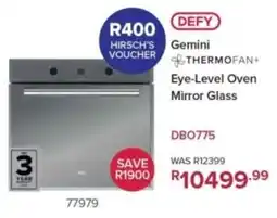 Hirsch's Defy Gemini Eye-Level Oven Mirror Glass offer
