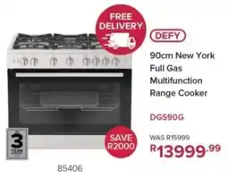 Hirsch's Defy 90cm New York Full Gas Multifunction Range Cooker offer