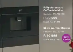 Hirsch's Bosch Fully Automatic Coffee Machine offer