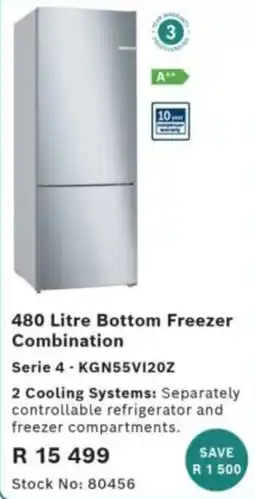 Hirsch's Bosch Bottom Freezer Combination offer
