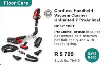 Hirsch's Bosch Cordless Handheld Vacuum Cleaner Unlimited 7 ProAnimal offer