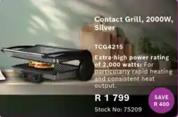 Hirsch's Bosch Contact Grill, 2000W, Silver offer