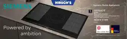 Hirsch's Siemens 90cm Induction Hob offer