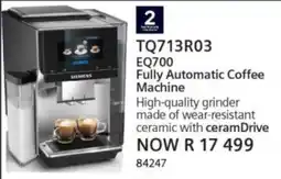 Hirsch's Siemens EQ700 Fully Automatic Coffee Machine offer