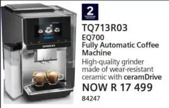 Hirsch's Siemens EQ700 Fully Automatic Coffee Machine offer