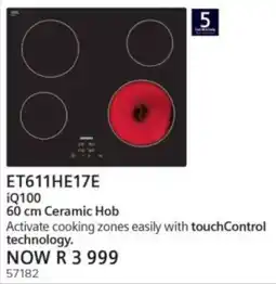 Hirsch's Siemens iQ100 60 cm Ceramic Hob offer