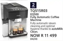 Hirsch's Siemens EQ500 Fully Automatic Coffee Machine offer