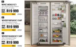 Hirsch's Whirlpool Integrated Freezer offer