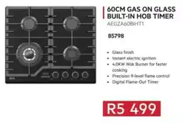 Hirsch's AEG 60cm gas on glass built-in hob timer offer