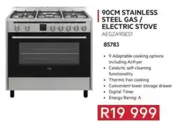 Hirsch's AEG 90cm stainless steel gas/ electric stove offer