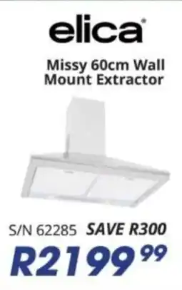 Hirsch's ELBA Elica Missy 60cm Wall Mount Extractor offer