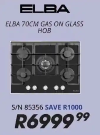 Hirsch's Elba 70cm gas on glass hob offer
