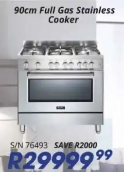 Hirsch's ELBA 90cm Full Gas Stainless Cooker offer