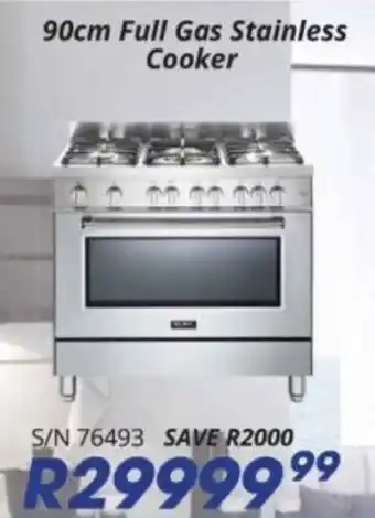Hirsch's ELBA 90cm Full Gas Stainless Cooker offer