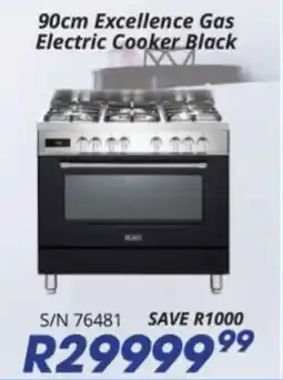 Hirsch's ELBA 90cm Excellence Gas Electric Cooker Black offer