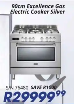 Hirsch's ELBA 90cm Excellence Gas Electric Cooker Silver offer