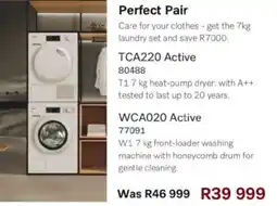 Hirsch's Miele heat-pump dryer and front-loader washing machine offer