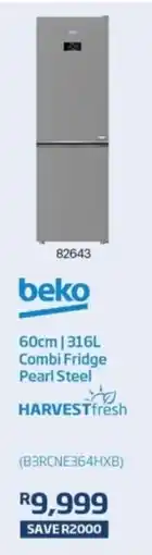 Hirsch's Beko 60cm Combi Fridge Pearl Steel offer