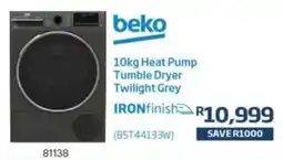 Hirsch's Beko Heat Pump Tumble Dryer Twilight Grey offer