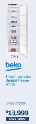 Hirsch's Beko 54cm Integrated Upright Freezer White offer