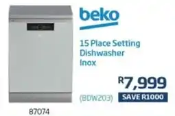 Hirsch's Beko 15 Place Setting Dishwasher Inox offer