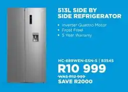Hirsch's Midea side by side refrigerator offer