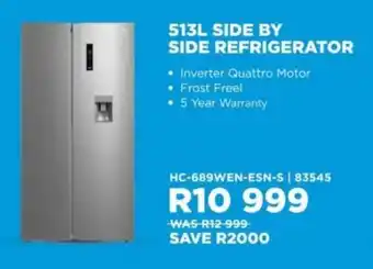 Hirsch's Midea side by side refrigerator offer