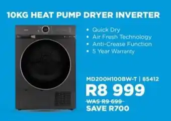 Hirsch's Midea heat pump dryer inverter offer
