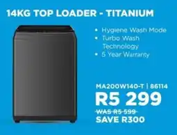 Hirsch's Midea top loader titanium offer