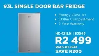 Hirsch's Midea single door bar fridge offer