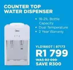 Hirsch's Midea counter top water dispenser offer
