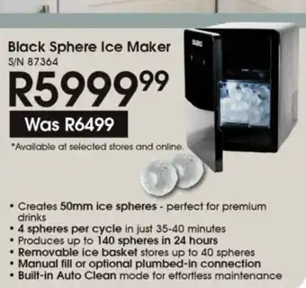 Hirsch's Solenco Black Sphere Ice Maker offer