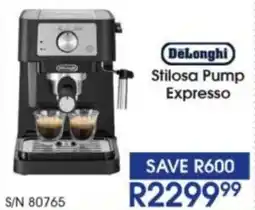 Hirsch's DeLonghi Stilosa Pump Expresso offer
