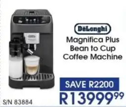 Hirsch's DeLonghi Magnifica Plus Bean to Cup Coffee Machine offer