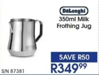 Hirsch's DeLonghi Milk Frothing Jug offer