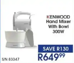 Hirsch's Kenwood Hand Mixer With Bowl 300W offer