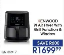 Hirsch's KENWOOD Air Fryer With Grill Function & Window offer